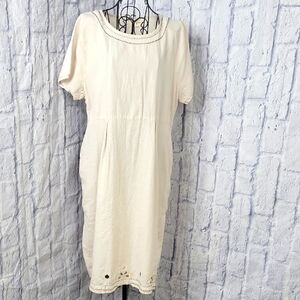 Cost Plus World Market Cream Midi Dress